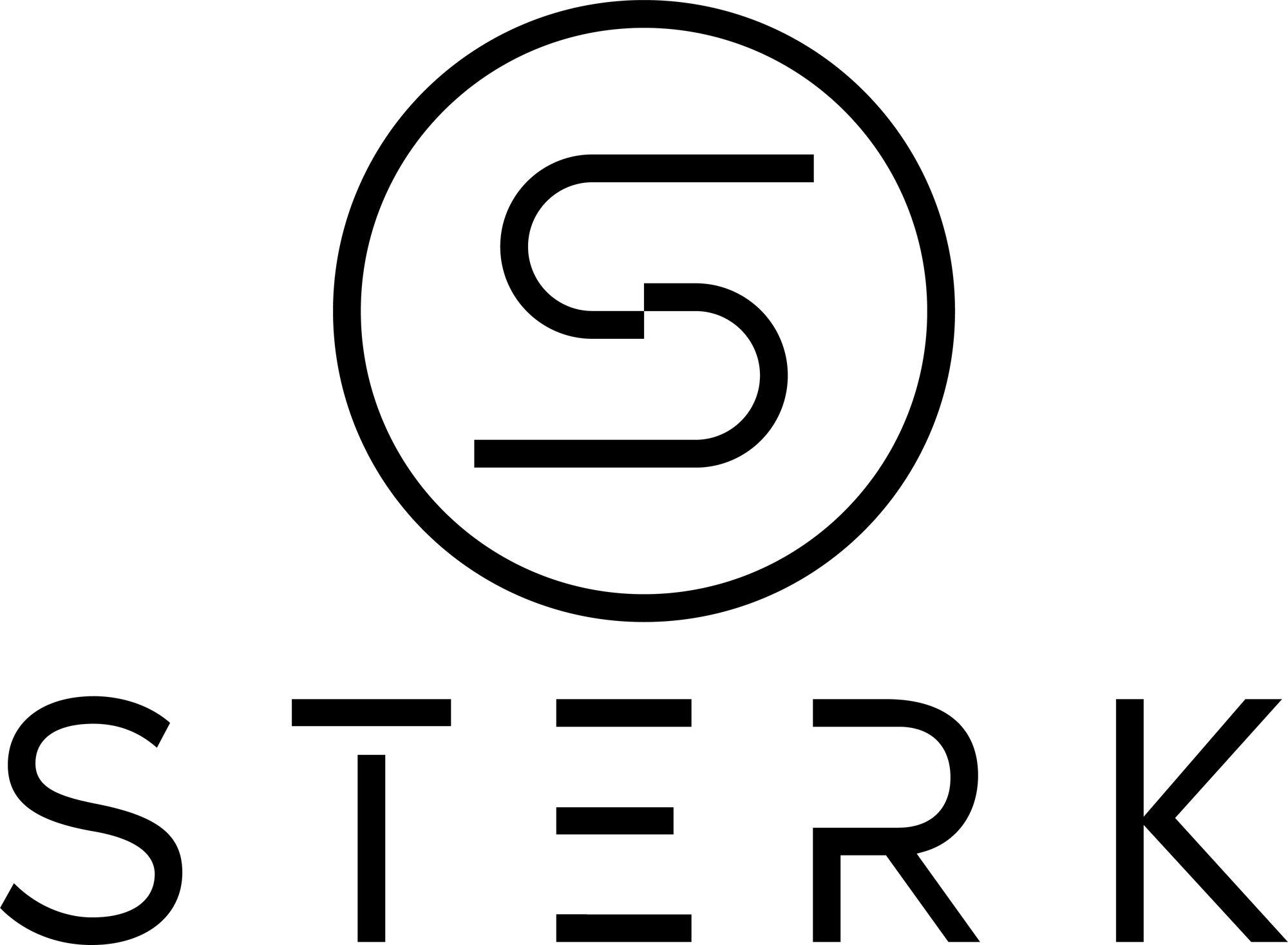 STERK stacked logo, black